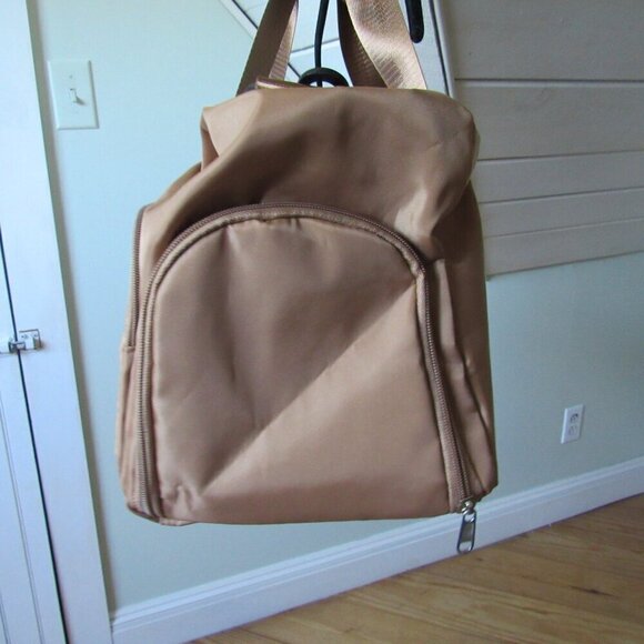 Beige Zuomanni Duffle Bag Multiple Pockets Shoe Compartment - Picture 4 of 11